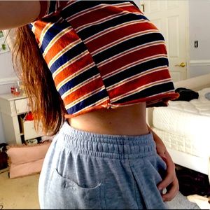 Striped crop top